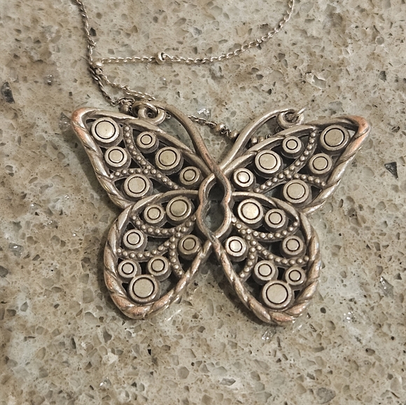 Brighton Halo Gems Monarch Butterfly Multicolor Necklace - Picture 5 of 6